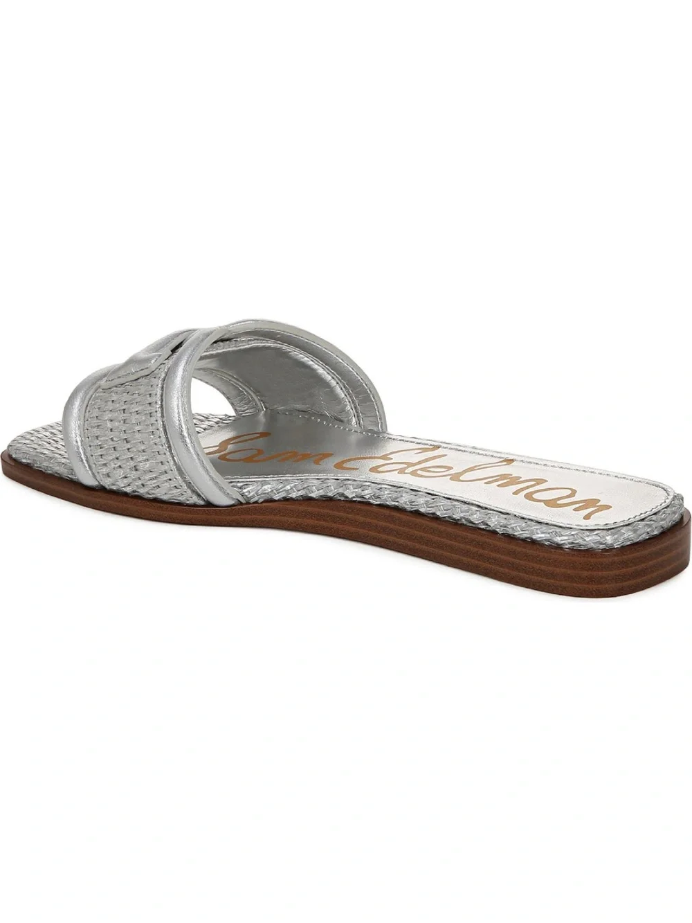 Sam Edelman Silver Braided Slide Sandal